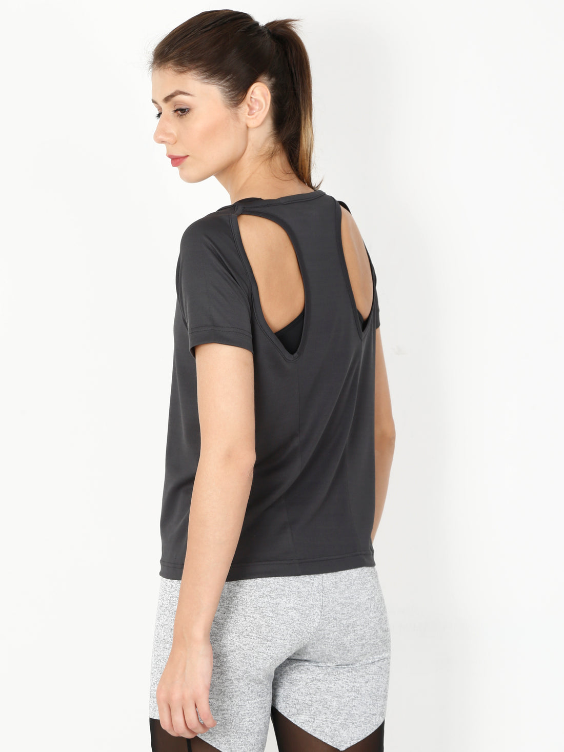 Women's rPET Stylish Gym TShirt - Black Out