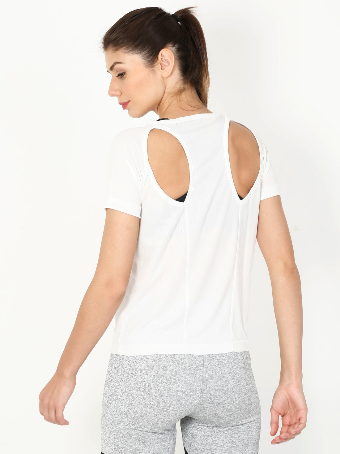 Women's rPET Stylish Gym TShirt - White
