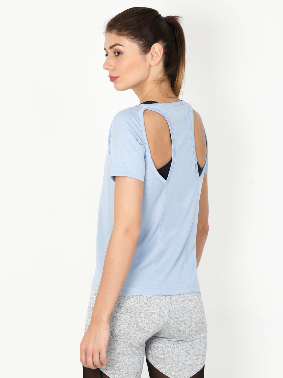 Women's rPET Stylish Gym TShirt - Whispy Blue