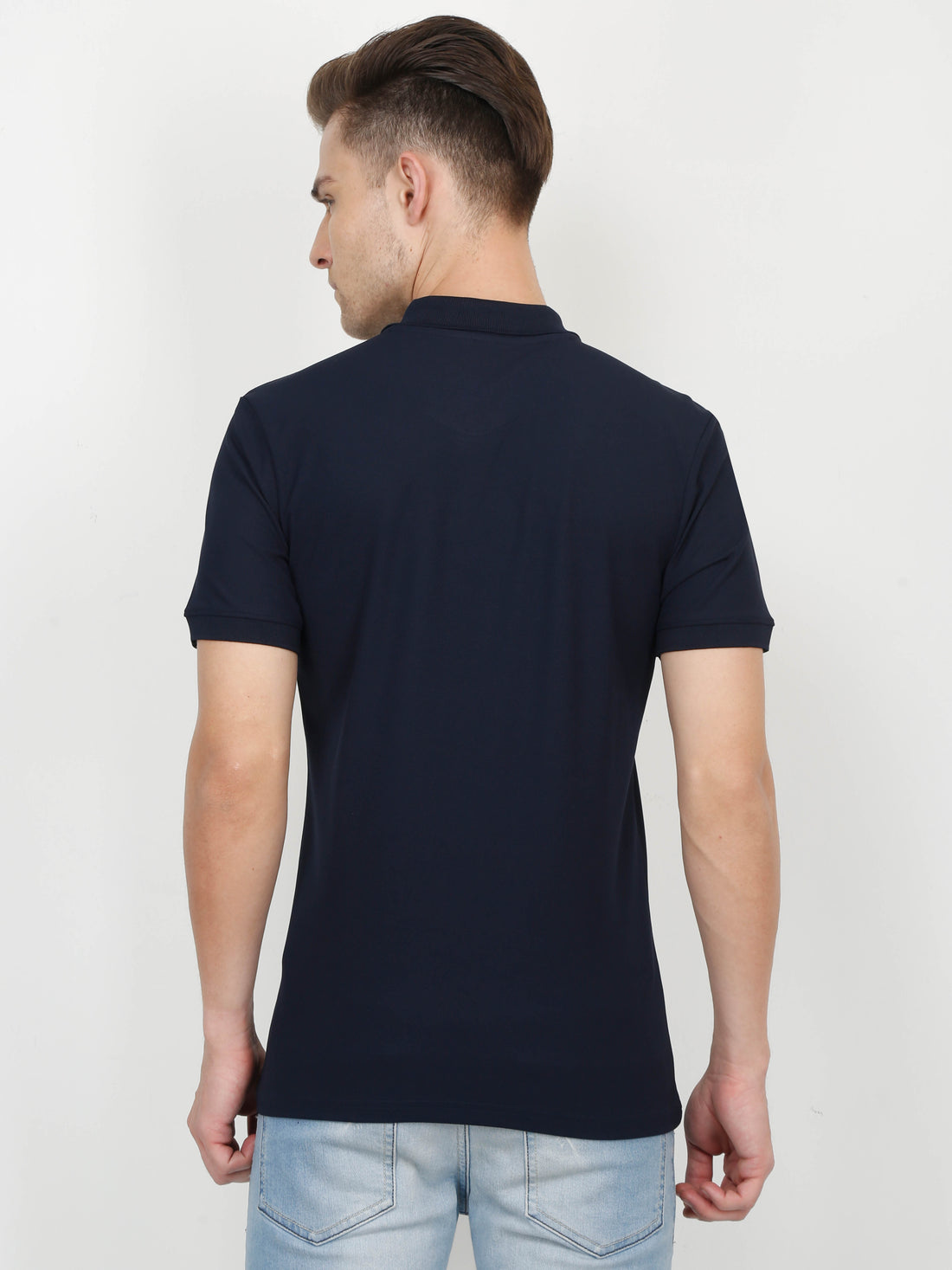 Sporty Men's Polo T-Shirt - Navy