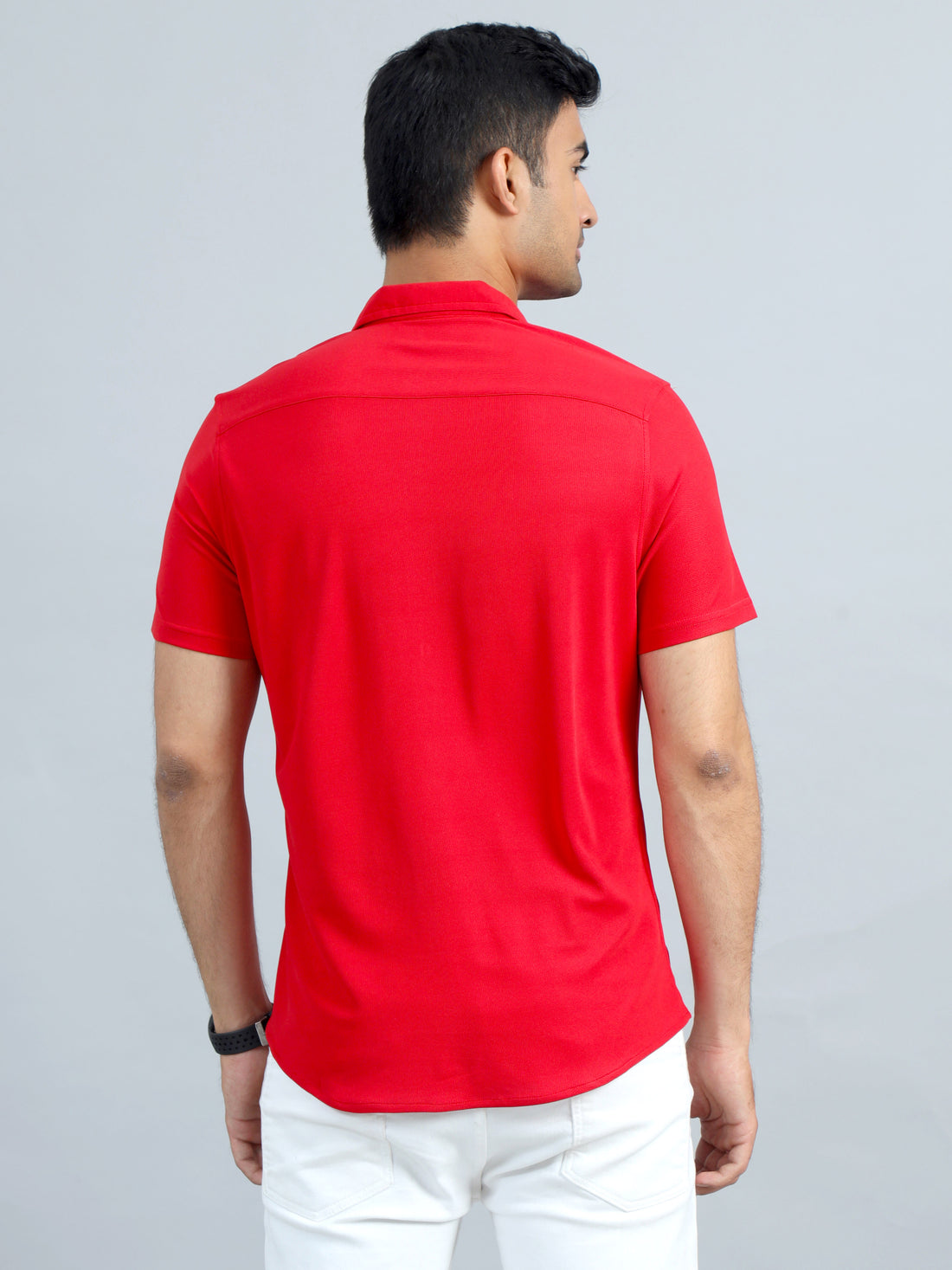 Men's rPET Casual Half Sleeve Shirts - Arrow Red