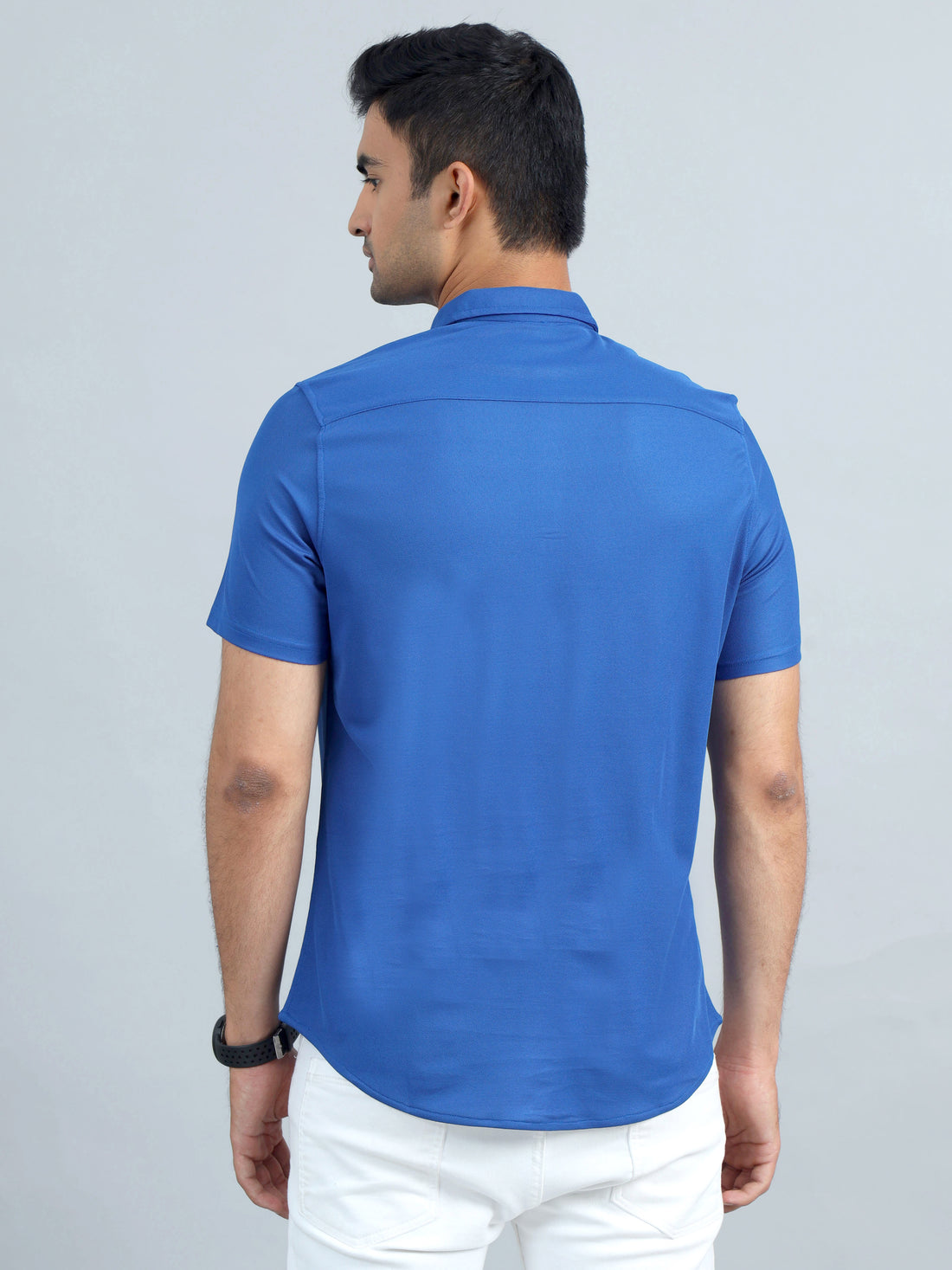 Men's rPET Casual Half Sleeve Shirts - Imperial Blue
