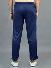 RPET Men's Track Pant with Piping - Navy with Yellow