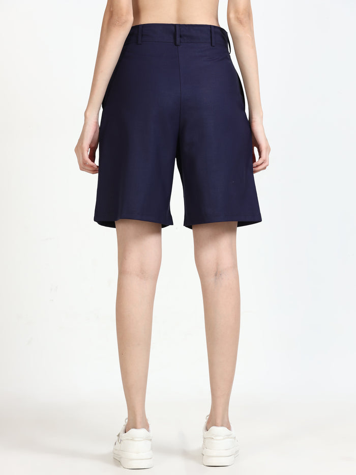 Women's Recycled Cotton Pleated Shorts