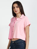 Women's Cotton Dual Toned Flared Shirt