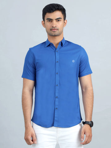 Men's rPET Casual Half Sleeve Shirts - Imperial Blue