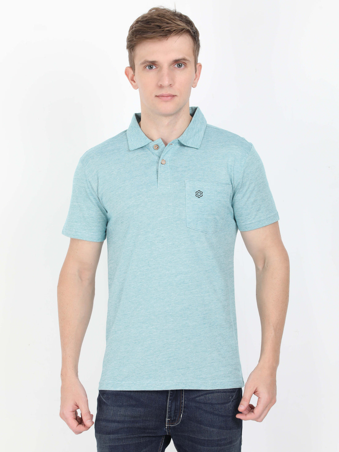 Solid Polo Tshirt for Men - Jade
