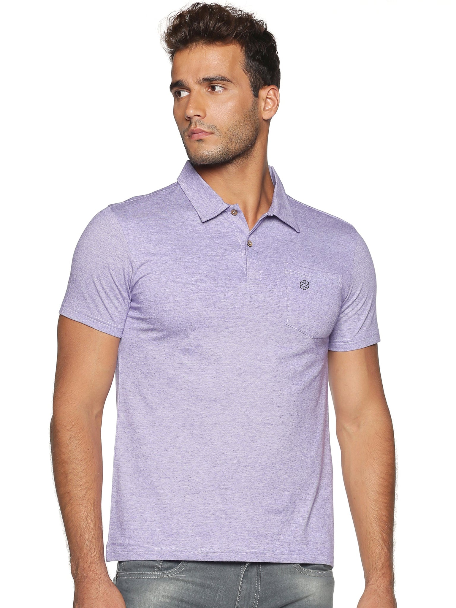 Solid Polo Tshit t for Men - Jamun