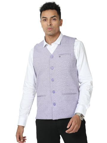 Men's Plus Size rPET SB V Neck Waistcoat's - Jamun