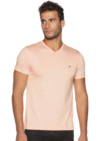 Men's rPET with Recycled Cotton V-Neck TShirt - Mandarin
