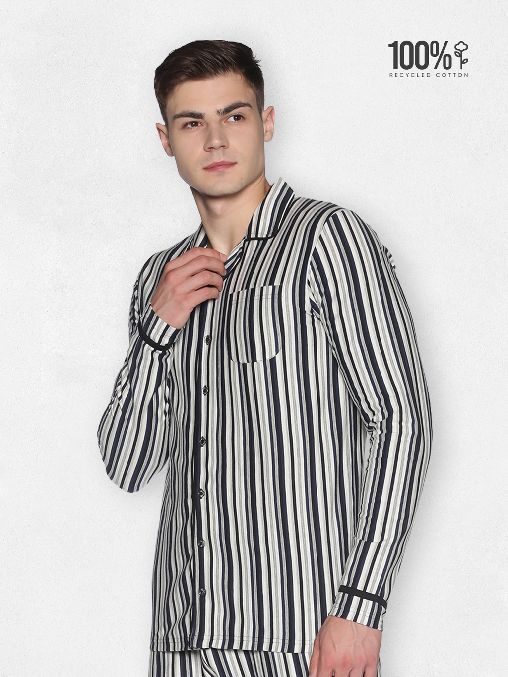 Yarn Dyed Stripes Pyjama Set Ecoline Clothing