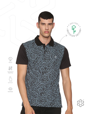 Men's Cotton Printed Polo Tshirt