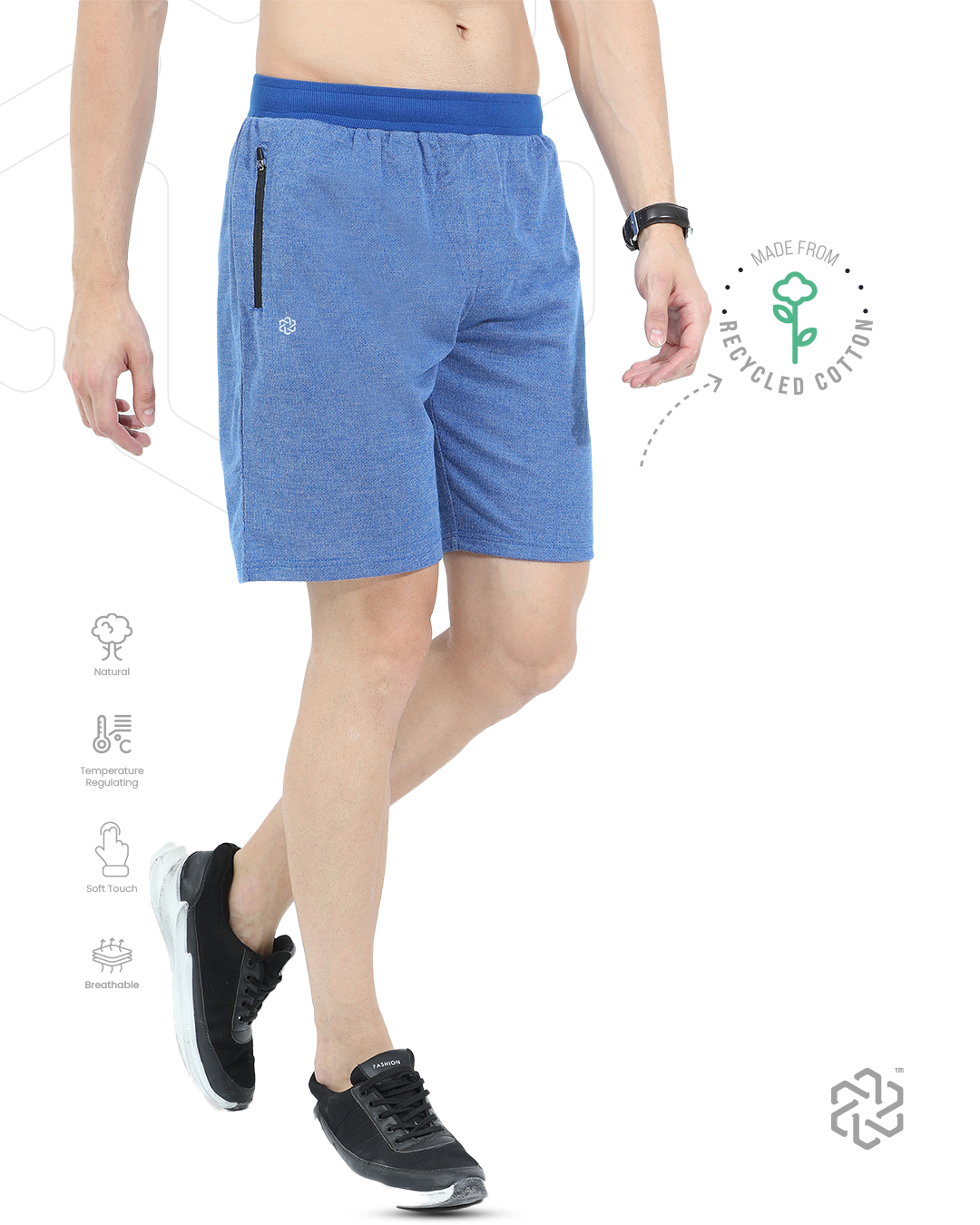 Men's Regular Dual Blend Casual Lounge Shorts - Ink