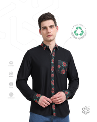 Men's Valentine's rPET Printed Full Sleeve Shirt