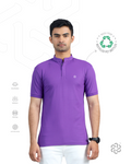 Mens Polo Tshirt with chinese collar - Violet