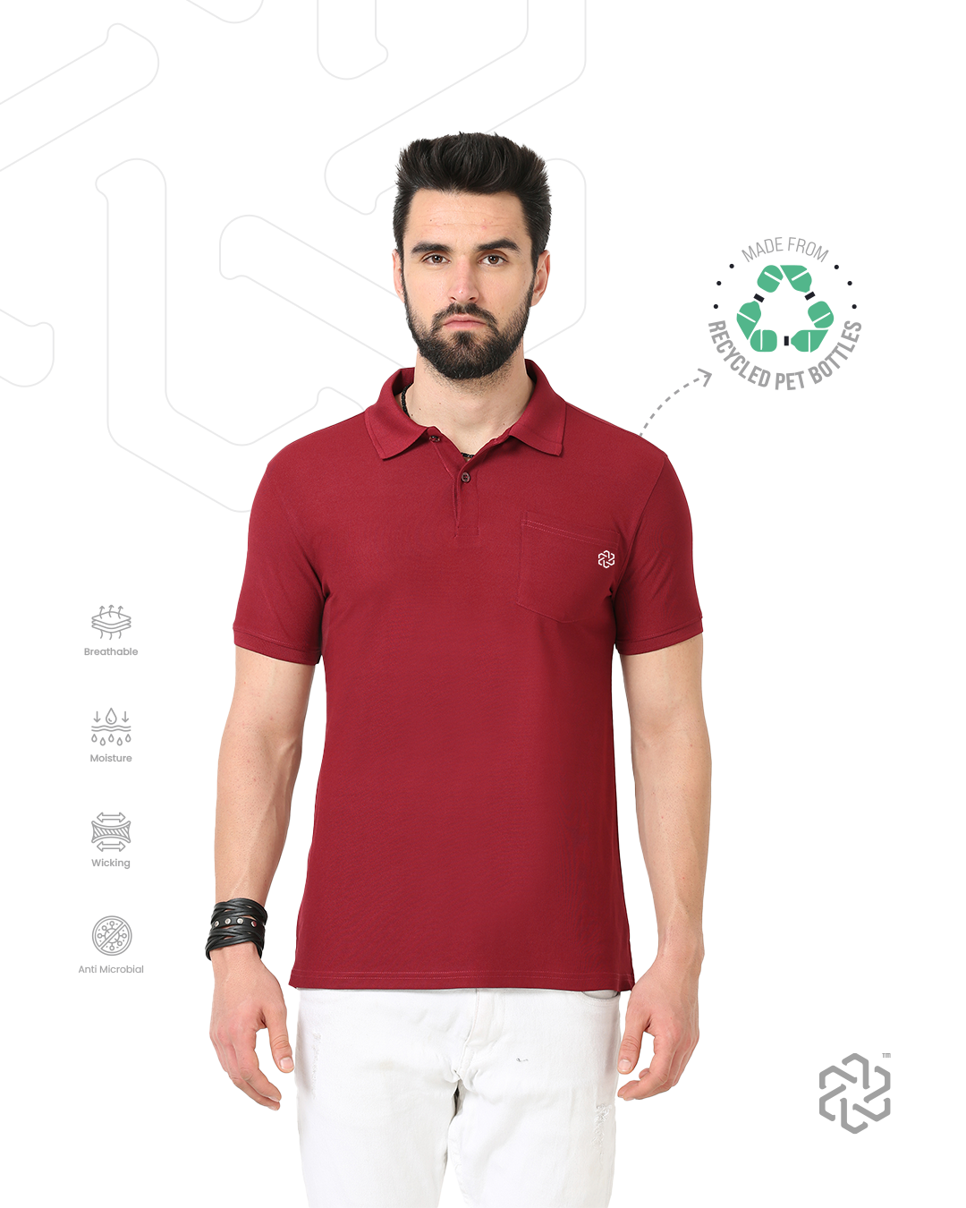 Plain Polo Tshirt for Men - Red wine