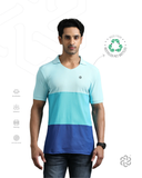 Men's rPET Tri Colour Blocked Polo T-Shirt