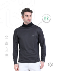 Men’s rPET with Recycled Cotton Basic Turtle Neck T Shirt