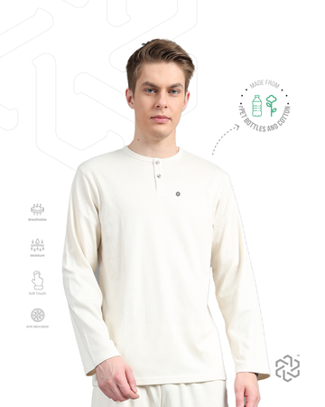 Men's rPET with Recycled Cotton Nature 2 Pcs Co-Ord Set ( T Shirt & Pant)