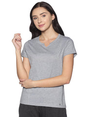 Women's rPET with Recycled Cotton Lazy Round Neck TShirt - Navy