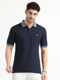 Mens polo tshirt with sport fit - Navy