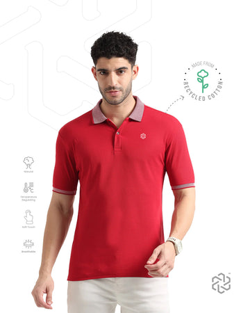 Men's Polo T-Shirt with Sport Fit - Arrow Red