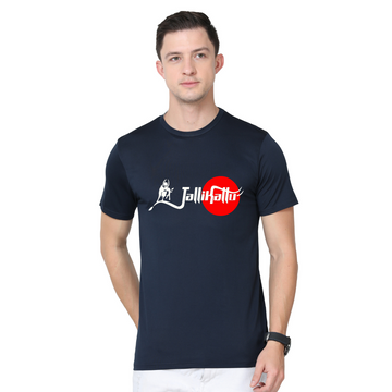 Men's Round Neck with Chest Print - Jallikattu (Option 2) - Navy