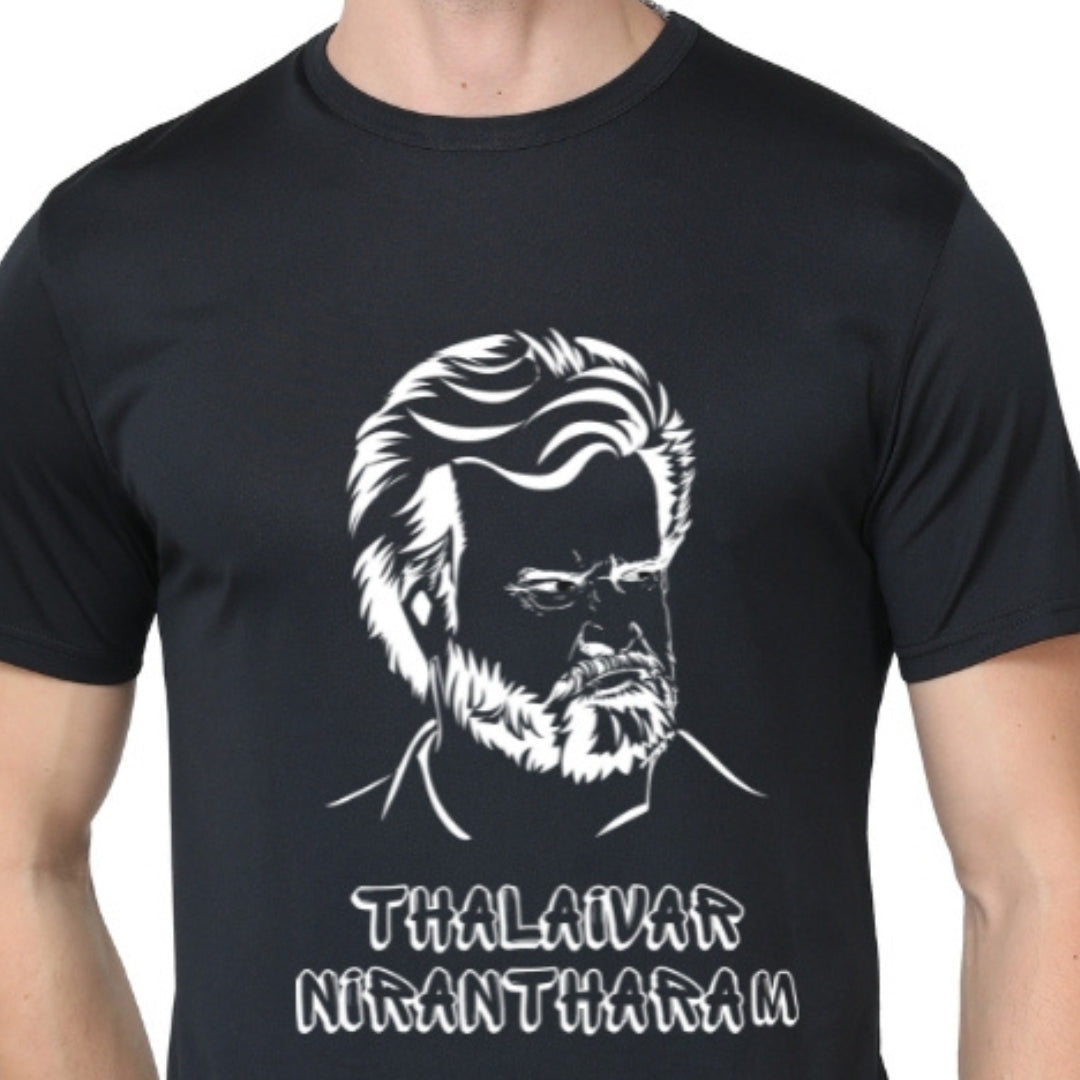 Black - Thalaivar Round Neck TShirt