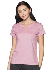 Women's rPET with Recycled Cotton Lazy Round Neck TShirt - Pink