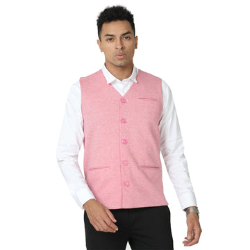 Pink - Men's SB V Neck Waistcoat