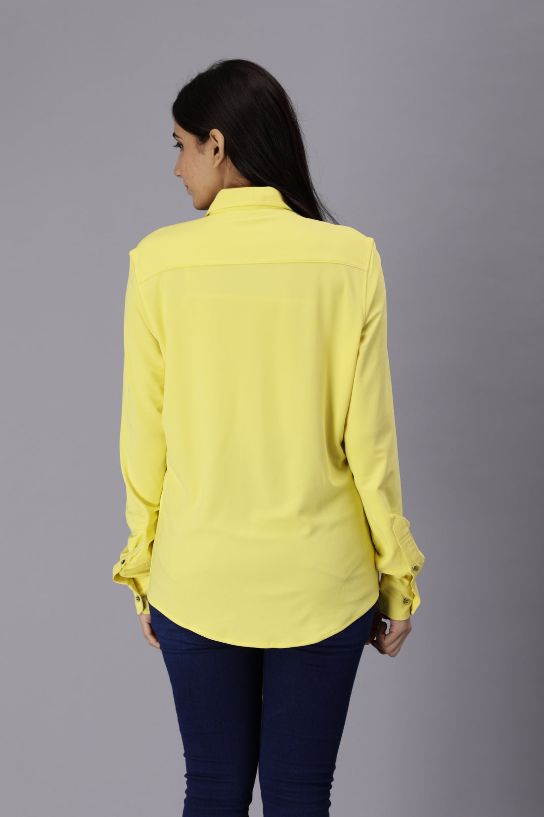 Women's rPET Casual Full Sleeve Shirt - Sunshine Yellow