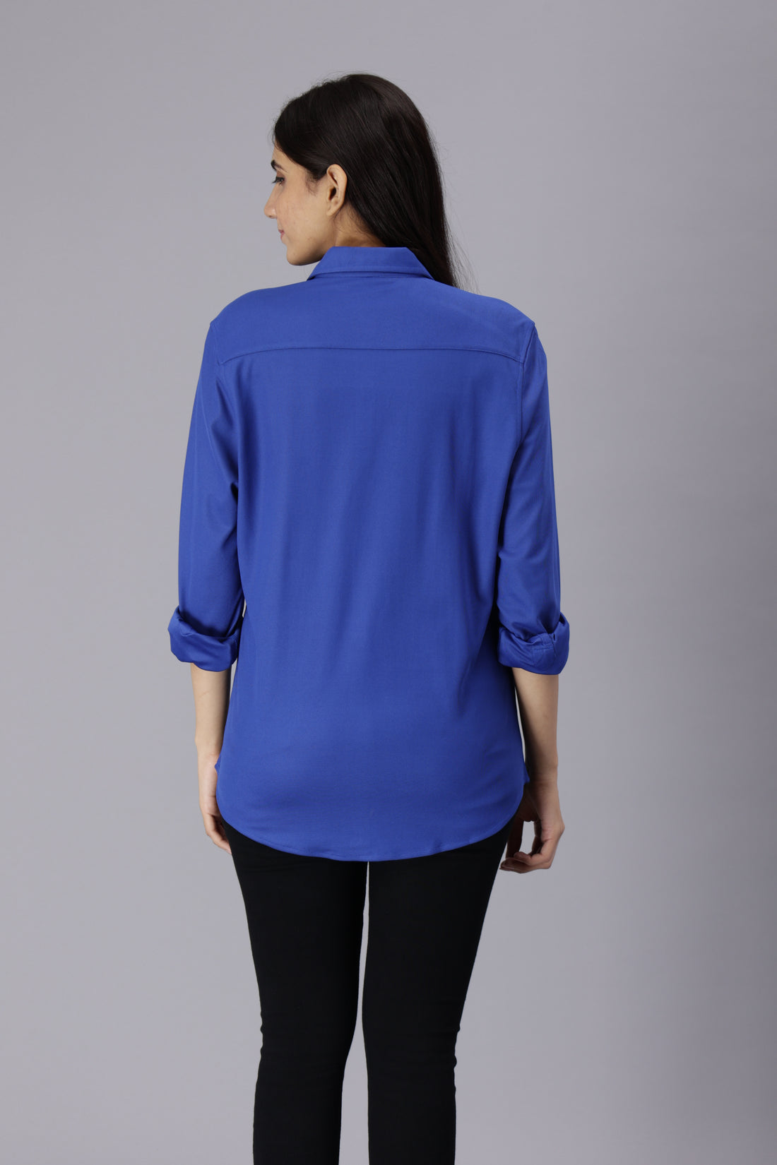 Women's rPET Casual Full Sleeve Shirt - Imperial Blue