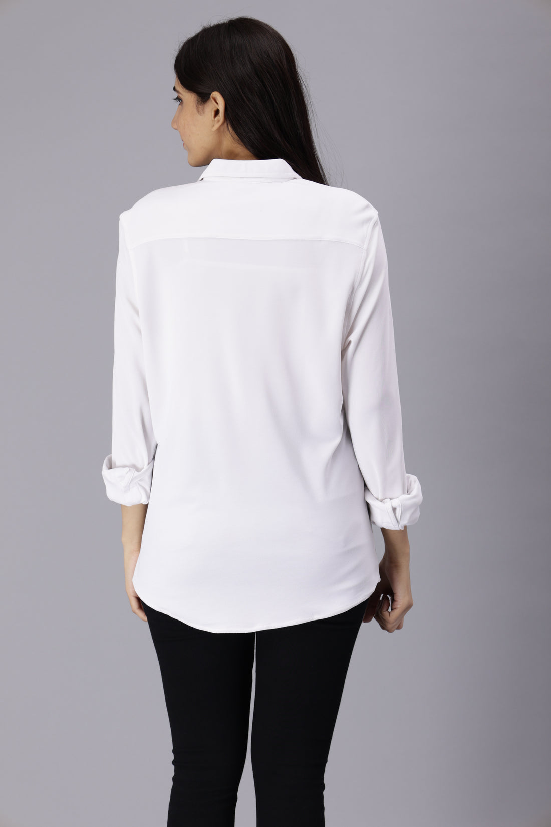 Women's rPET Casual Full Sleeve Shirt - White