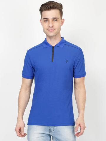 Sporty Polo T-Shirt for Men - Royal Blue