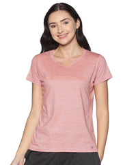 Women's rPET with Recycled Cotton Lazy Round Neck TShirt - Scarlet