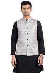 Men's Printed Modi Coat - Brown Leaf Jacket