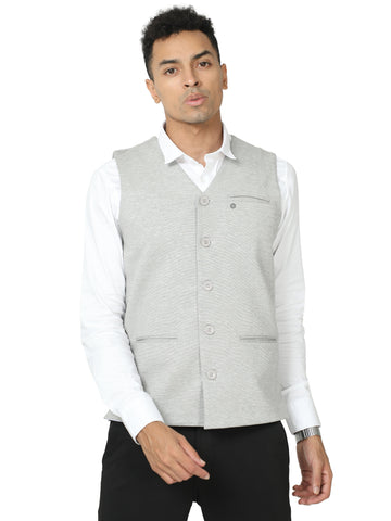 Men's Plus Size rPET SB V Neck Waistcoat's - Steel Grey
