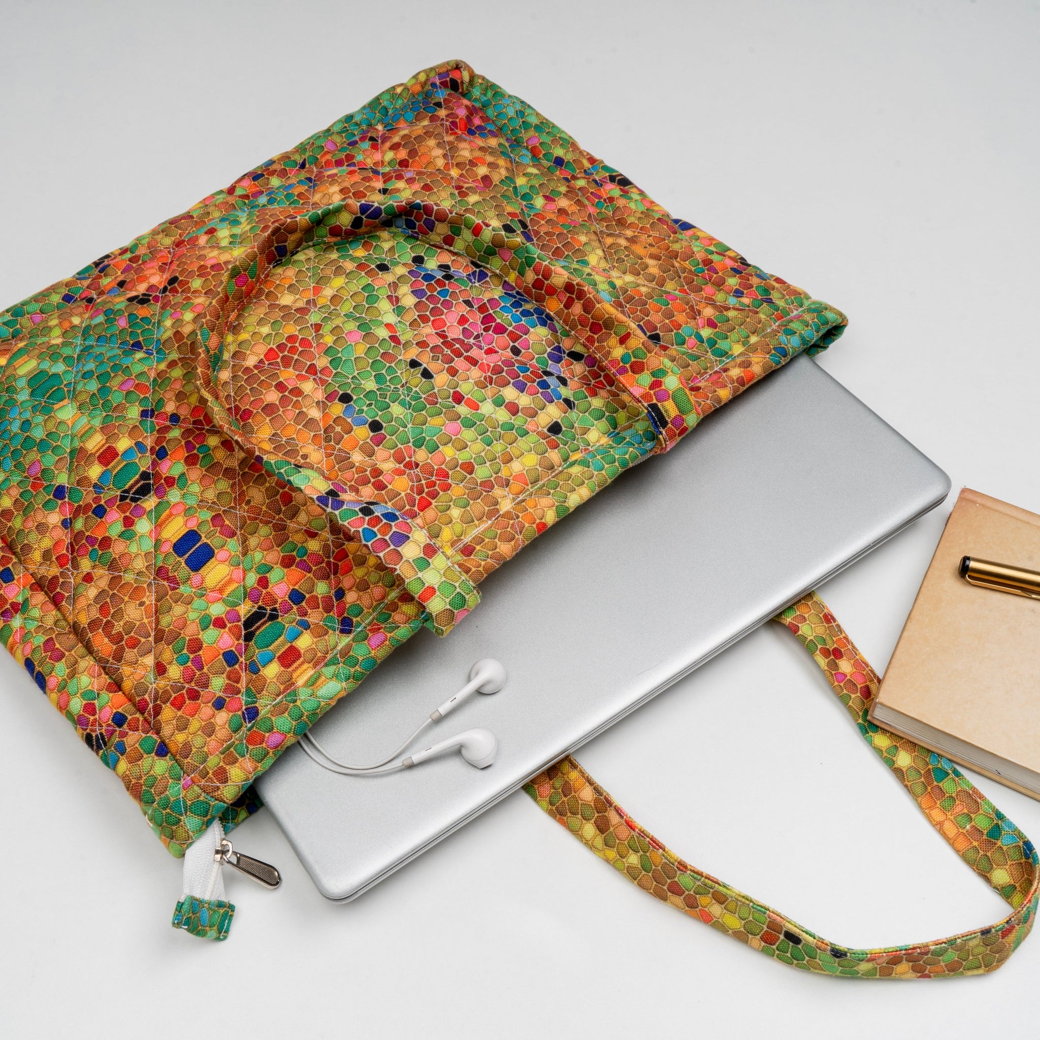 Women's Printed Laptop Bag - Rainbow Stone