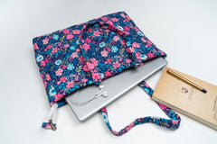 Women's Printed Laptop Bag - Floral Grap