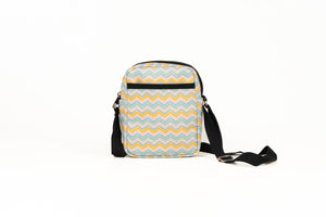 Unisex Box Wave Stripe Printed rPET Sling Bag