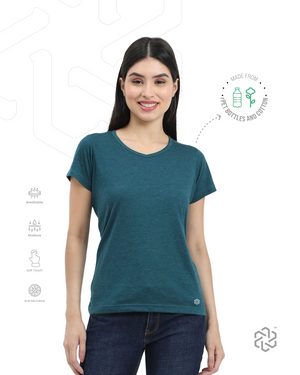 Teal - Women's V neck TShirt