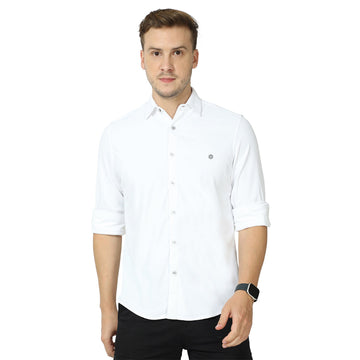 Men's rPET Casual Full Sleeve Shirt - White