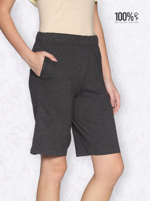 Women's Cotton Solid Lounge Shorts