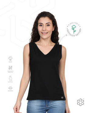 Women's Recycled Cotton Dual Neck Tank Top