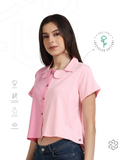 Women's Cotton Dual Toned Flared Shirt