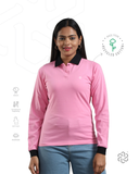 Women's Cotton Full Sleeve Polo T Shirt