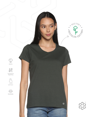 Women's Cotton V Neck TShirt