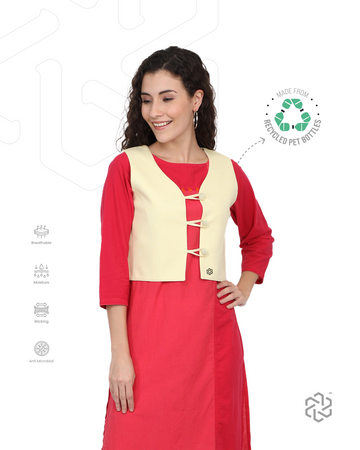 Women's rPET Waistcoat - Lemon