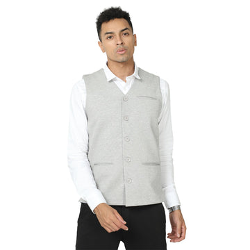 Steel Grey - Men's SB V Neck Waistcoat