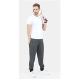Men's Casual Lounge Pants with ribbed cuffs - Black